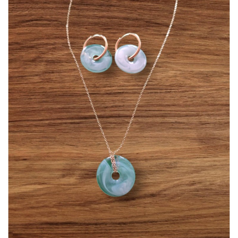 Ensemble boucle d'oreille & collier