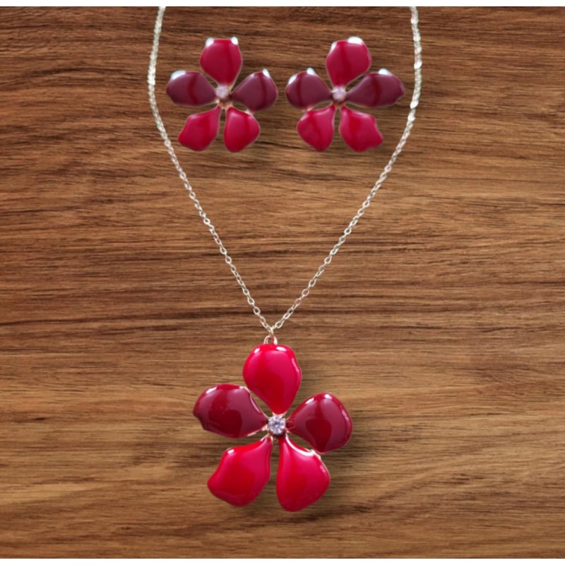 Ensemble boucle d'oreille & collier