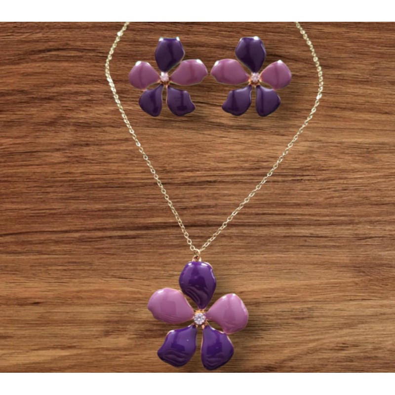 Ensemble boucle d'oreille & collier